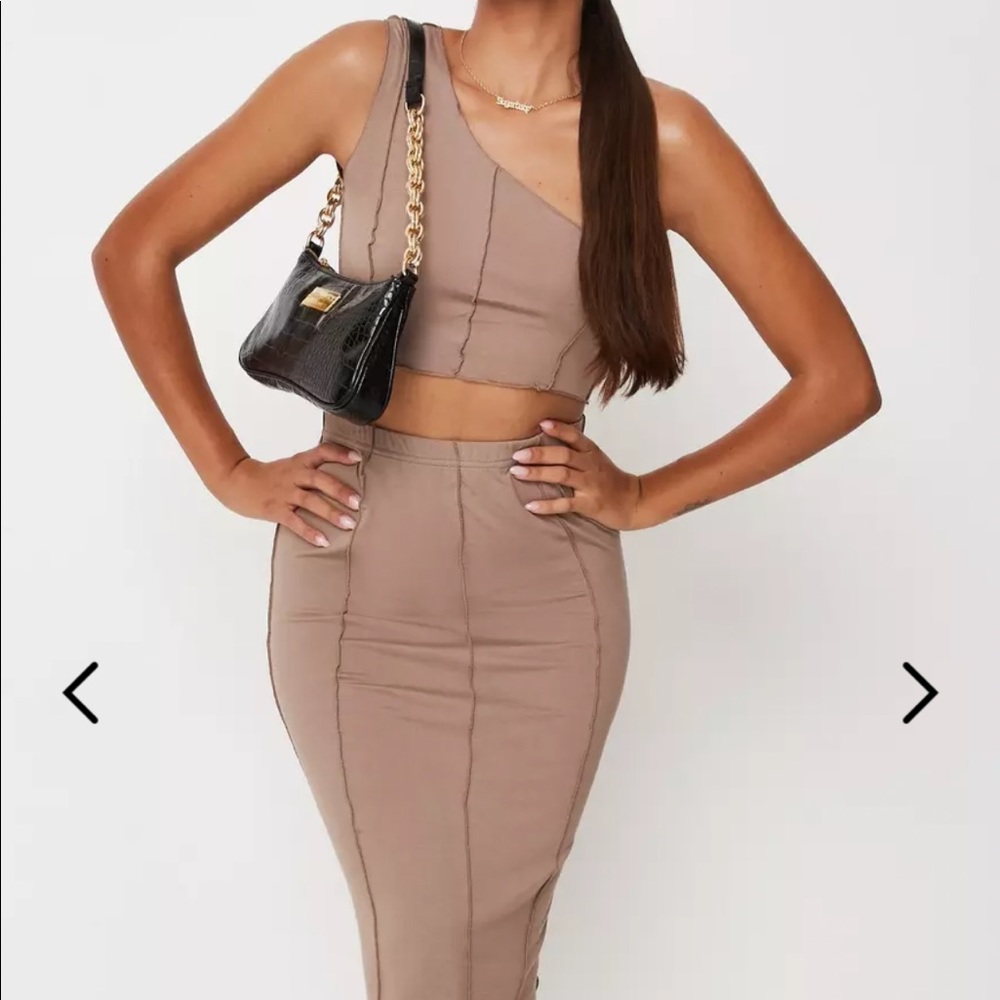 Missguided Brown Skirt Set